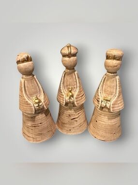Christmas Nativity Three Kings Wise Men Ceramic Figurine Set